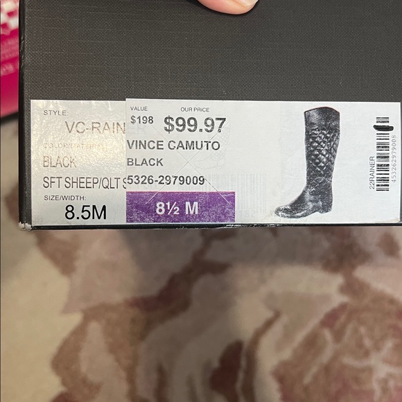 Vince Camuto Black Quilted Boots - Picture 4 of 9